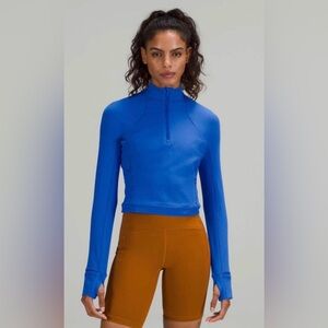 LULULEMON Its Rulu Run Cropped Half Zip LIKE NEW SIZE 8